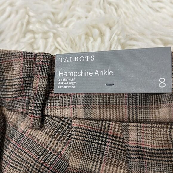 TALBOTS HAMPSHIRE ANKLE PANTS NWT  STRAIGHT LEG ANKLE LENGTH SITS WAIST SIZE 8 - Picture 8 of 11
